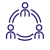 icon showing a three people within a circle swirl